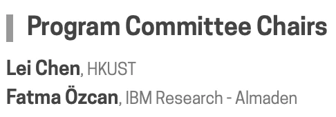 VLDB 2019 · Program Committee Co-Chair